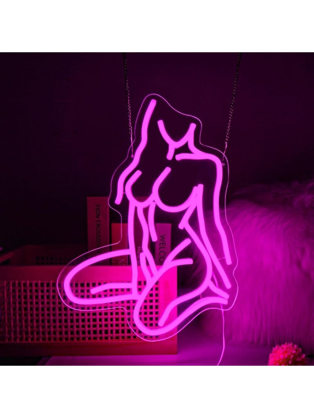 Lady Neon Sign Pink Beauty Miss LED Light Lady Neon Suitable for Womens Salon